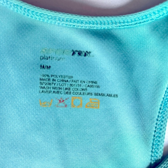 Medium two toned blue, racer back athletic tank top - Picture 2 of 3